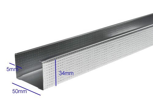 C12 C-stud CS50, 50mm width, length 2400mm to 3600mm - Image 2